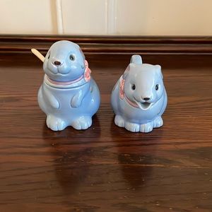 Otagiri Bunny Creamer & Sugar with Cover